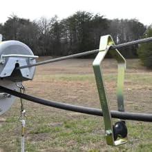 Cable Rollers - Easy Rider Stringing Block with Nylon Cable Rollers for Overlash Construction for Cables up to 1" Diameter installed on wires