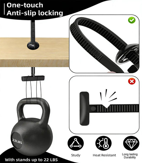Nylon Universal Cable Tie Buckle Kit With Storage Box For Car Fenders Bumpers And Mudguards Zip Tie Clips Auto Replacement 100 Pieces