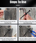 Step-by-step use of Universal Nylon Cable Tie Buckles With Wire Cutter 100 Pcs Self Locking Zip Tie Clips on vehicle