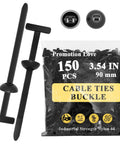 150Pcs Nylon Universal Cable Tie Buckle Kit For Cars And Home Fixes Zipper Clips T Zip Ties and Plastic Rivet Fixings in package