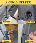 150Pcs Nylon Universal Cable Tie Buckle Kit For Cars And Home Fixes Zipper Clips T Zip Ties showing installation on vehicle.