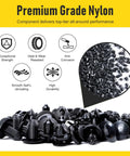 Go-To 240-Piece Car Bumper Retainer Clips Kit With Auto Plastic Rivets And Push Fasteners in premium grade nylon