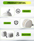 Five Sets 2 Inch 360 Degree Swivel Nylon White Desk Chair Casters Replacement Wheels with Threaded Stem and Nuts Detail