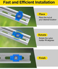 Smooth sliding nylon channel squeeze nuts deliver fast, secure mounting on quarter twenty strut channels installation steps