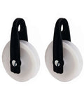 2 PCS Nylon Clothesline Pulley,2-1/2-inch Diameter Nylon Pulley,Outdoor Puller Rope Wire Rope Pulley,Clothes Puller Line Pulley Kit