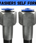 Self Forming Nylon CO2 Regulator Washers For CGA-320 Fittings, close-up view showing two washers installed on fittings.