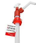 Lift-Action Nylon Chemical-Resistant Drum Pump For 15 To 55 Gallon Barrels, Delivers 14 Oz Per Stroke, 2-Inch NPS Bung, 47.2-Inch Flexible Discharge Hose