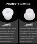 Flanged Nylon Sleeve Bearings Pack Of 60 Self Lubricating Bushings 2mm Bore 4.4mm Outer Diameter 4.1mm Length 6.2mm Flange White