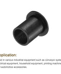 12 Pack Flanged Nylon Sleeve Bearings 13mm Bore 16.1mm OD 22.1mm Length Flange 22mm Black Self Lubricating Bushing