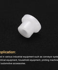 Flanged Nylon Sleeve Bearings Pack Of 60 Self Lubricating Bushings 2mm Bore 4.4mm Outer Diameter 4.1mm Length 6.2mm Flange White