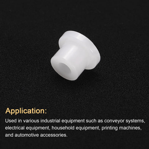Flanged Nylon Sleeve Bearings Pack Of 60 Self Lubricating Bushings 2mm Bore 4.4mm Outer Diameter 4.1mm Length 6.2mm Flange White