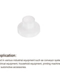 Flanged Sleeve Bearing Set 8mm x 10mm x 11mm Nylon Oilless Bushing White For Equipment And Machinery, shown against a white background.