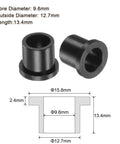 4 Pieces Flanged Sleeve Bearing 9.6mm By 12.7mm By 13.4mm Nylon Oilless Bushing For Equipment And Machinery Use diagram and view