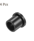 4 Pieces Flanged Sleeve Bearing 9.6mm By 12.7mm By 13.4mm Nylon Oilless Bushing For Equipment And Machinery Use, black, single piece view