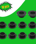 10 pcs Flanged Sleeve Bearing M8.2 Bore 10mm OD 4mm Length Nylon POM Self Lubricating Oil Free Black Bushing for Shafts