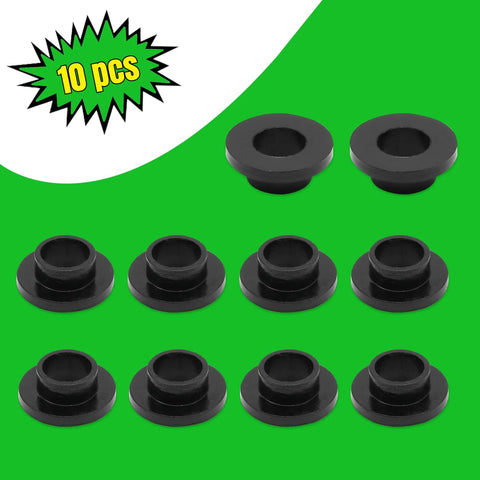 10 pcs Flanged Sleeve Bearing M8.2 Bore 10mm OD 4mm Length Nylon POM Self Lubricating Oil Free Black Bushing for Shafts