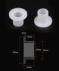 Diagram of Flanged Sleeve Bearings 10mm Bore Nylon Bushings For Shaft 12mm Outside Diameter 14mm Length Flange Diameter 20mm Flange