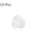 Flanged Sleeve Bearing Set 8mm x 10mm x 11mm Nylon Oilless Bushing White For Equipment And Machinery, 10 Pieces Front View