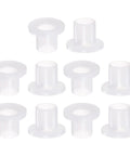 Pack of 10 Flanged Sleeve Bearings 10mm Bore Nylon Bushings for Shaft 12mm Outside Diameter 14mm Length, shown on white background.