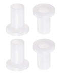 4 Piece Pack Flanged Sleeve Bearings Nylon Bushings White Self Lubricating With High Load Capacity And Wear Resistance 10mm Bore