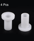 4 Piece Pack Flanged Sleeve Bearings Nylon Bushings White Self Lubricating With High Load Capacity And Wear Resistance 10mm Bore