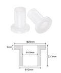 4 Piece Pack Flanged Sleeve Bearings Nylon Bushings White Self Lubricating With High Load Capacity And Wear Resistance 10mm Bore 12mm OD