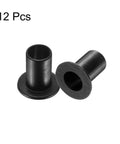 12 Pack Nylon Flanged Sleeve Bearings Black With Bore 10.1mm Outside Diameter 13mm Length 20.5mm Flange Diameter 20mm