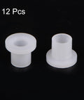 Flanged Nylon Sleeve Bearings 5mm Bore 6.6mm OD 8.1mm Length White Self Lubricating Bushings Pack of 12 shown front and side view