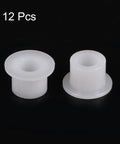 12 Pack Nylon Flanged Sleeve Bearings 6.1mm Bore By 9.9mm OD By 8.3mm Length White Self-Lubricating Bushings