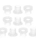 Flanged Sleeve Bearings Set Of 10 DIY Friendly Nylon Bushings For Shaft 6mm Bore 8mm OD 8.1mm Length No Oil Needed 12mm Flare
