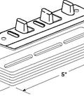 Diagram of Nylon Adjustable Floor Guide For Sliding Doors With Carpet Riser System Centering Bypass Door Guide White And Metallic Finish