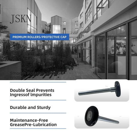 10 Pack Black Nylon Garage Door Rollers With 2 Inch Wheels And 4 Inch Rods Quiet Durable Featuring 6200ZZ Double Sealed Bearings