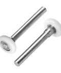 Two Pack White Nylon Garage Door Rollers With 1.8 Inch Wheel Diameter And 4.72 Inch Overall Wheel Length, Quiet High Load Replacement Wheels