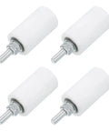 4 Pack Slide Gate Guide Rollers Nylon Pulley Wheels 40x70 mm gate support assembly for sliding roll gates and electric doors, white