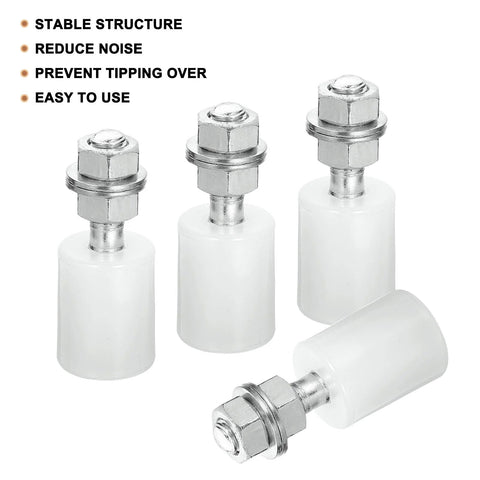 4 Pack Slide Gate Guide Rollers Nylon Bearing Wheels For Sliding Gates And Doors 1.18 Inch Wide By 1.57 Inch High White Durable Gate Rollers Suitable For Pulley And Electric Door Applications