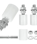 4 Pack Slide Gate Guide Rollers Nylon Bearing Wheels For Sliding Gates And Doors 1.18 Inch Wide By 1.57 Inch High White Durable Gate Rollers Suitable For Pulley And Electric Door Applications