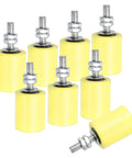 8 Pcs Slide Gate Guide Rollers Set For Sliding Gate Or Door, 1-5/8 Inch Diameter By 2 Inch Length, Nylon Outer Wheel With Steel Inner Bearing