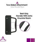 Nylon Gate Handle For Heavy Duty Outdoor Gates Reversible Left And Right Grip With Extra Knuckle Room Sturdy Design