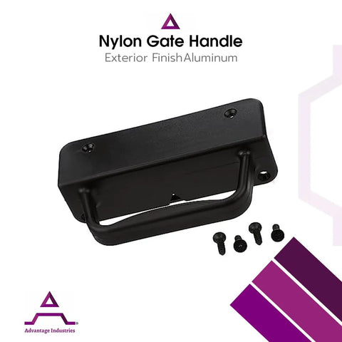 Nylon Gate Handle For Heavy Duty Outdoor Gates Reversible Left And Right Grip With Extra Knuckle Room Sturdy Design Easy Alignment