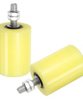 Two Pack Gate Guide Rollers With 60 Mm Diameter And 80 Mm Length Nylon Wheels Featuring Sealed Ball Bearings M12 Thread Universal