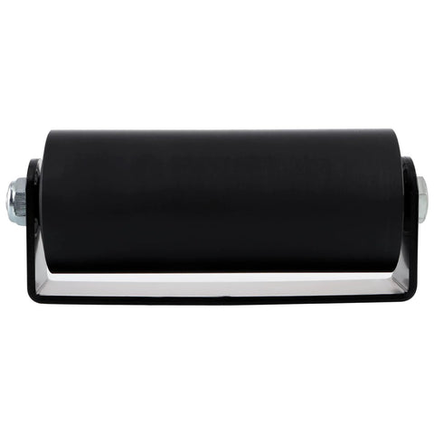 Front view of Two Pack Slide Gate Guide Rollers With C Bracket For 6 Inch Gates Nylon Gate Rollers 2.48 Inch Roller Diameter AISI 1045 Steel Bracket