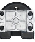 Front view of Nylon Sliding Gate Rollers With Covers For Cantilever Gates Heavy Duty Slide Gate Roller System For 4 Inch Round Posts And 2 3 8 Inch Or 2 1 2 Inch Frames For Chain Link Fence Gate Hardware Pack Of 1