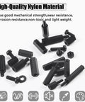 350Pcs M3 Nylon Hex Spacer Standoff Kit With Male And Female Spacers Nuts And Screws for PCB and Motherboard in Black