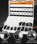 Dope M3 Hex Spacers Standoffs Kit With 660 Pieces Nylon Black And White For PCBs And Computer Motherboards in a plastic organizer box
