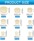 Pro Grade Nylon Hole Plug Set 190 Piece Round Plastic Plugs In 9 Sizes From 5mm To 25mm Beige End Caps for various uses