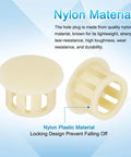 Pro Grade Nylon Hole Plug Set 190 Piece Round Plastic Plugs in 9 Sizes Beige End Caps for drilling in wood metal plastic