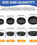 Nylon Hole Plugs Set 30Pcs With Four Sizes 1-1/2 In, 1-3/4 In, 2 In, 2-3/8 In Round Snap-In Locking Hole Covers Black Product Image