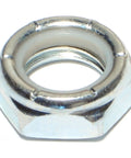 Hard-To-Find 3/4-10 Nylon Insert Lock Nuts Thin Pattern Zinc Plated Steel For Automotive Industrial And Home DIY Projects With Heavy-Duty 1-1/8 Inch Wrench Drive Pack Of 5, front view