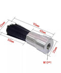 Lubricating Round Oil Brush For Chains And Guideways, Nylon Oiler Brush Set With M8 And M10 Threads, Close-up View