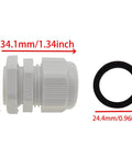 Waterproof M20 Cable Glands Set 10 Pcs IP68 Adjustable 6 To 12mm Cable Joints With Locknuts Nylon PA66 Construction And Nitrile Seal